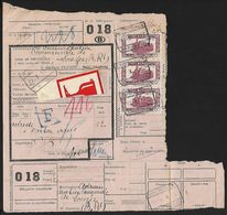 1949 - BELGIË/BELGIQUE/BELGIEN - Document - Michel 284A [EPM] - Y&T 310 [CP] + GEMBLOUX, THY LE CHÂTEAU & CHARLEROI - Documentos & Fragmentos