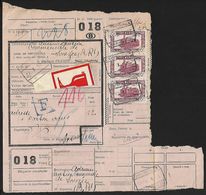 1949 - BELGIË/BELGIQUE/BELGIEN - Document - Michel 284A [EPM] - Y&T 310 [CP] + GEMBLOUX, THY LE CHÂTEAU & CHARLEROI - Documents & Fragments