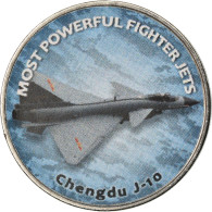 Monnaie, Zimbabwe, Shilling, 2018, Fighter Jet - Chengdu J-10, SPL, Nickel - Zimbabwe