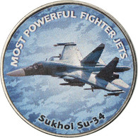 Monnaie, Zimbabwe, Shilling, 2019, Fighter Jet - Sukhol, SPL, Nickel Plated - Zimbabwe