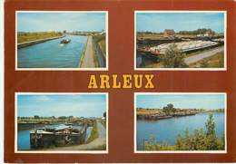 ARLEUX - Quatre Vues Sur Fond Marron  - édition La Cigogne - Arleux