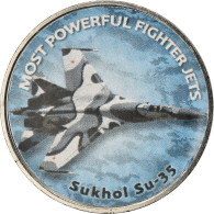 Monnaie, Zimbabwe, Shilling, 2018, Fighter Jet - Sukhol, SPL, Nickel Plated - Zimbabwe