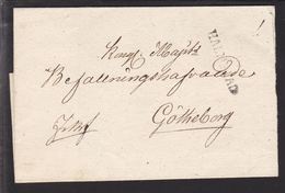 HALMSTAD  On Cover To Kungl. Majst. Befallnings... Göteborg. Military Post.  () - JF111004 - ... - 1855 Prephilately