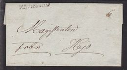 MARIESTAD  On Cover To Magistraten Hejo. Military Post. Seal SKARABORGS LÄNS LANDT CO... () - JF111006 - ... - 1855 Vorphilatelie