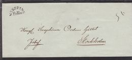 NYKÖPING FrBr  On Cover To Kongl. Seraphimer Ordens Gillet, Stockholm. Seal SÖDERMANL... () - JF111020 - ... - 1855 Voorfilatelie