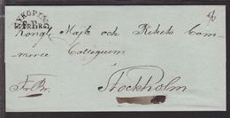 NYKÖPING FrBr  On Cover To Kongl. Majs Och Rikes Commerce Collegium, Stockholm. Seal.... () - JF111032 - ... - 1855 Voorfilatelie