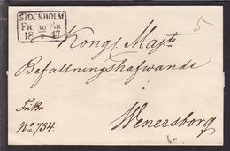 1847. SVERIGE. STOCKHOLM  FR BR 30 9 1847. To Wenersborg. Seal. () - JF111039 - ... - 1855 Prephilately