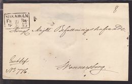 1847. SVERIGE. STOCKHOLM  FR BR 23 10 1845. To Wenersborg. Seal. () - JF111040 - Prefilatelia