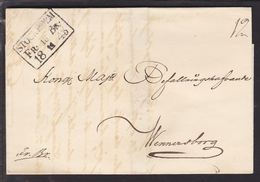 1847. SVERIGE. STOCKHOLM  FR BR 16 11 1843. To Wenersborg. Seal. () - JF111041 - ... - 1855 Prephilately