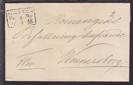 1847. SVERIGE. STOCKHOLM  FR BR 2 3 1848. To Wenersborg. () - JF111043 - ... - 1855 Prephilately