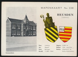 HEUSDEN LIMBURG  WAPENKAART    N° 338    GEMEENTEHUIS - Heusden-Zolder