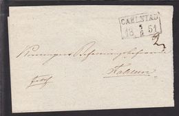 1851. SVERIGE. CARLSTAD 5 6 1851. To Falun.  () - JF111054 - ... - 1855 Prephilately