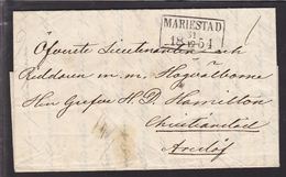 1854. SVERIGE. MARIESTAD 31 12 1854. To Arenlöf, Christianstad. Seal And Full Content... () - JF111067 - ... - 1855 Prephilately