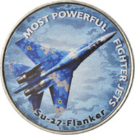 Monnaie, Zimbabwe, Shilling, 2019, Fighter Jet - Flanker, SPL, Nickel Plated - Zimbabwe