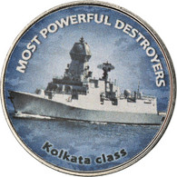 Monnaie, Zimbabwe, Shilling, 2018, Warship -  Destroyer Kolkata, SPL, Nickel - Zimbabwe