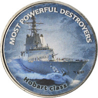 Monnaie, Zimbabwe, Shilling, 2018, Warship -  Destroyer Hobart, SPL, Nickel - Simbabwe