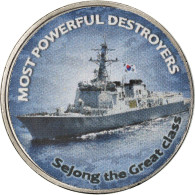 Monnaie, Zimbabwe, Shilling, 2018, Warship -  Destroyer Sejong, SPL, Nickel - Simbabwe