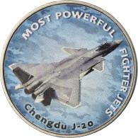 Monnaie, Zimbabwe, Shilling, 2019, Fighter Jet - Chengdu, SPL, Nickel Plated - Zimbabwe