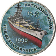Monnaie, Zimbabwe, Shilling, 2017, Warship -  Battleship Iowa, SPL, Nickel - Zimbabwe