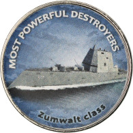 Monnaie, Zimbabwe, Shilling, 2018, Warship -  Destroyer Zumwalt, SPL, Nickel - Zimbabwe