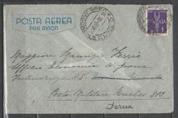 Italia 1942 - Lettera Posta Aerea Da Mondovì Per La Libia - Marcophilie (Avions)