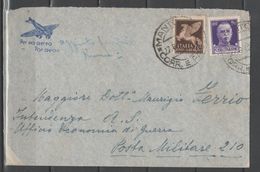 Italia 1942 - Lettera Posta Aerea Da Mantova Per La Libia - Storia Postale (Posta Aerea)