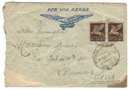 CL360 - STORIA POSTALE LETTERA POSTA AEREA DA CAPORALE ALPINI 4° DIVISIONE A ROMA 1942 CENT 50 - Luchtpost