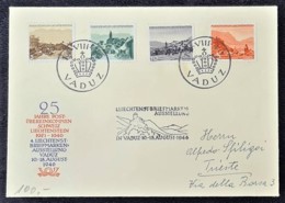 LIECHTENSTEIN 1946 - 4. Liechtensteinsche Briefmarkenausstellung Vaduz - Gelaufen Nach TRIEST - Lettres & Documents