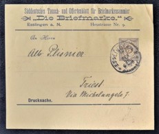 WÜRTTEMBERG 1896 (?) - Business Stationery Letter 3pf - Adressed To TRIESTE - Entiers Postaux