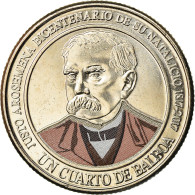 Monnaie, Panama, Justo Arosemena, 1/4 Balboa, 2017, Colorised, SPL - Panama