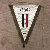 Flag Pennant Banderín ZA000495 - Olympics Rome 1960 United Arab Republic (Syria Egypt) National Committee NOC - Uniformes Recordatorios & Misc