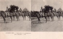 CPA, Guerre  1914, Cuirassiers En Reconnaissance Dans L'Argonne - Cartes Stéréoscopiques