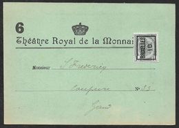 1910 BELGIQUE - PRÉOBLITÉRÉ CP A GAND  - IMPRIMÉ ILLUSTRÉ PUBLICITÉ  - THEATRE ROYAL DE LA MONNAIE - PIÈCE DE THÉÂTRE - Rollo De Sellos 1910-19