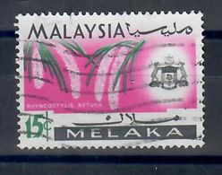 MALESIA MALACCA 1965  - FLORA  ORCHIDEE 1 VALORE USATO - Malacca