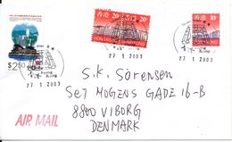 Hong Kong Cover With Special Postmark Sent To Denmark 27-1-2003 - Storia Postale