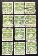Danmark - D1/10 - 1950 - (°)used - Cijfer ' Golf-type ' No Fluo - Verzamelingen