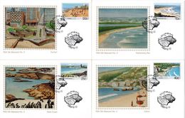South Africa - 1983 Tourism Beaches Silk Maxi Card Set # SG 549-552 - Sonstige & Ohne Zuordnung