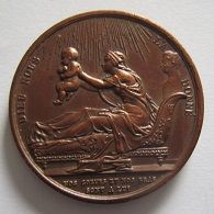 Médaille  Bronze Naissance Du Comte De Chambord 1820 Futur Henri V - Royaux / De Noblesse