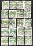 Danmark - D1/11 - 1962 - (°)used - Cijfer ' Golf-type '  Fluo - Verzamelingen