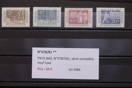 PAYS BAS - N° Yvert 578/581 - Série Complète Neufs ** ( Luxe ) - Cote 120€ - L 62980 - Unused Stamps