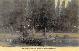 CPA 62 BETHUNE JARDIN PUBLIC VUE D ENSEMBLE Carte Toilée - Bethune