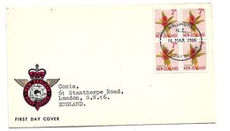 NZ184 / NEUSEELAND - Koroniho, Einheimischer Busch In Bllüte, FDC 1966 - Covers & Documents