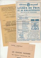 7 Imprimés Publicité Editions MAGNARD Paris Cahier Vacances Etc Voir Description - 2 Scan - Advertising