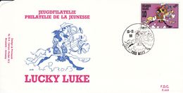 B01155 2390  BD P956 FDC   Rare Lucky Luke Morris 13-10-1990 7000 Mons €13 - 1981-1990