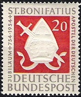 Allemagne Germany BRD 1953: Winfried ST.BONIFATIUS ((673-754)  Michel-No.199 ** MNH (Michel 2020 = 9.00 Euro) - Théologiens