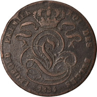 Monnaie, Belgique, Leopold I, 5 Centimes, 1834, TB, Cuivre, KM:5.1 - 5 Centimes