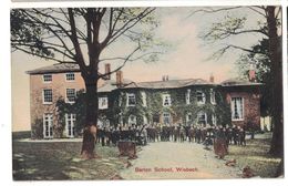 COLOURED POSTCARD BARTON SCHOOL WISBECH 1910 - Other & Unclassified