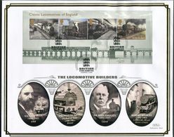 2011 GB The Locomotive Builders / Classic Trains Of England Miniature Sheet First Day Cover. Liverpool Railway FDC - 2011-2020 Dezimalausgaben