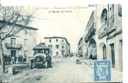 N°615 R -cpa Quissac -place Du Pont De Garonne Et Route De Sauve- Autocar Renault- - Quissac