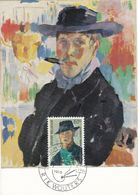 Carte Maximum Peinture  Belgique 1966 Rik Wouters - 1961-1970